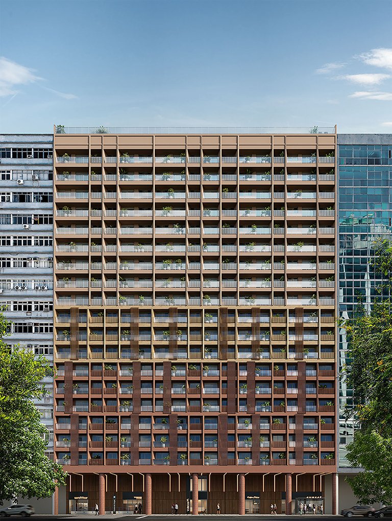 Vargas 1140 Residencial, perspectiva ilustrativa do empreendimento em Centro do Rio